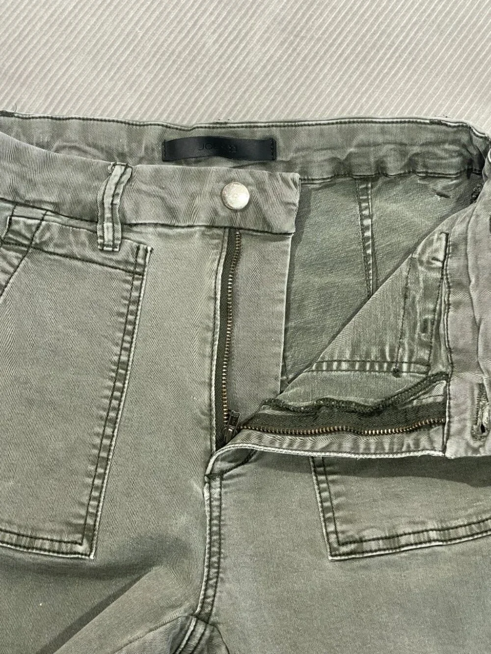 Joe's Jeans The Charlie Utility Olive Green High Rise Skinny Ankle Pants Size 26